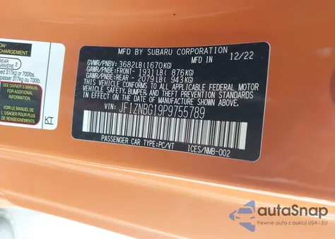 2023 Toyota Gr86 10Th Anniversary Special Edition z USA, uszkodzony, nr VIN JF1ZNBG19P9755789